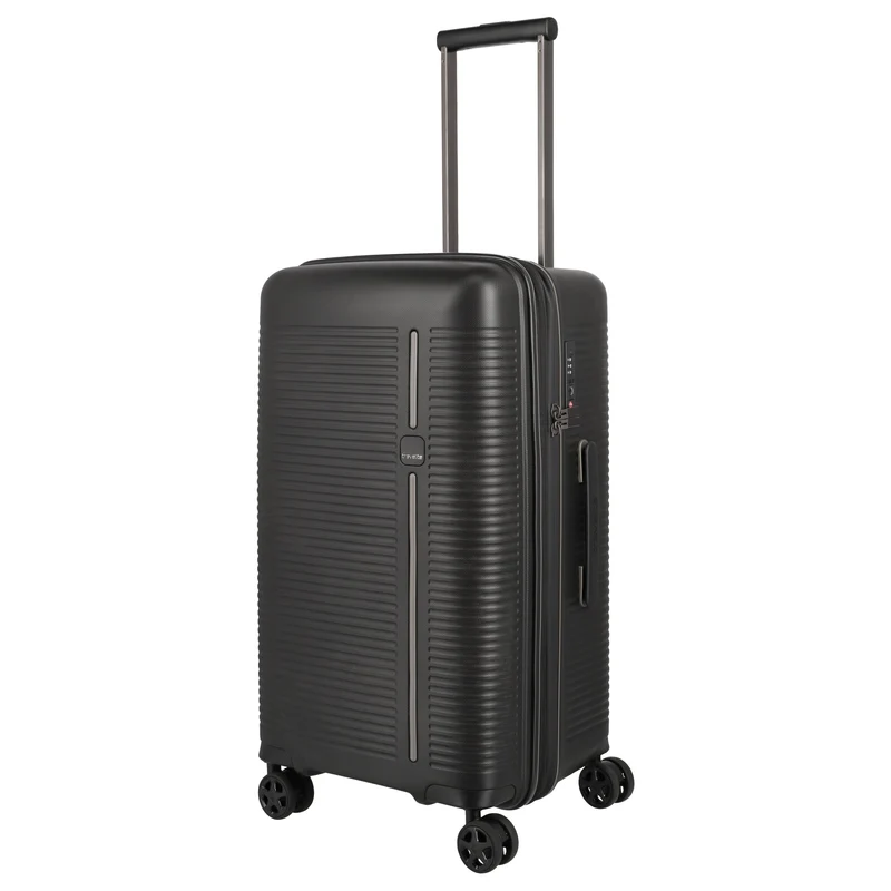 Travelite Roomer Trunk - 4-Rollen-Trolley M 66 cm erw. (black)
