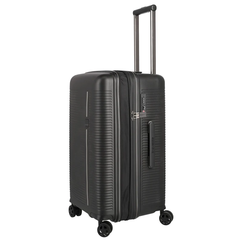 Travelite Roomer Trunk - 4-Rollen-Trolley M 66 cm erw. (black)
