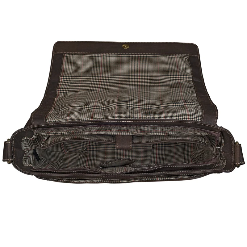 Ledertasche Herren Umhängetasche Laptop Leder Braun