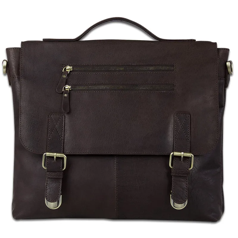Große Ledertasche elegante Aktentasche Leder braun