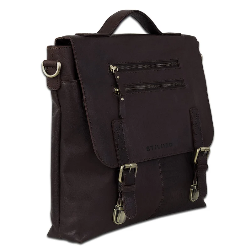 Große Ledertasche elegante Aktentasche Leder braun