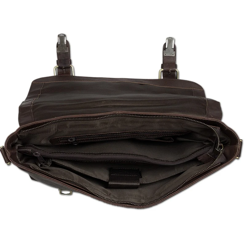 Große Ledertasche elegante Aktentasche Leder braun