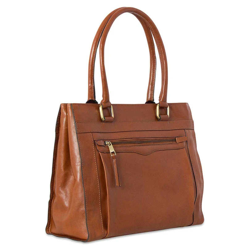 Handtasche Damen Freizeittasche Abendtasche Leder Cognac Braun