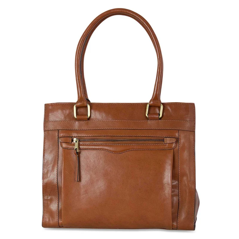 Handtasche Damen Freizeittasche Abendtasche Leder Cognac Braun