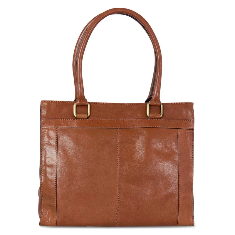 Handtasche Damen Freizeittasche Abendtasche Leder Cognac Braun