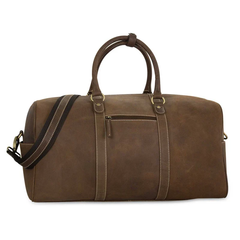 Vintage Weekender Reisetasche Handgepäck Retro Leder braun