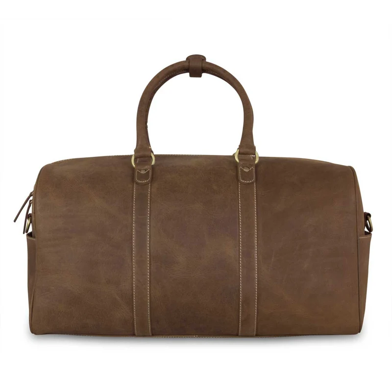 Vintage Weekender Reisetasche Handgepäck Retro Leder braun