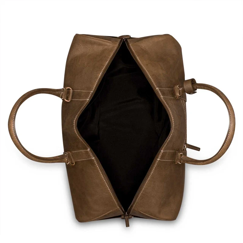 Vintage Weekender Reisetasche Handgepäck Retro Leder braun