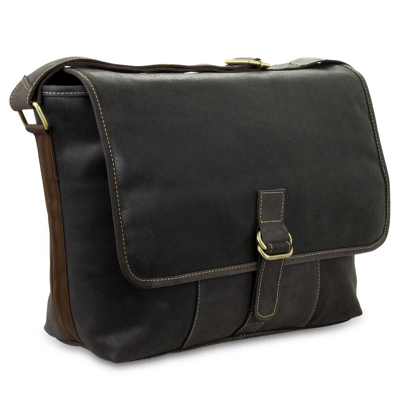 Aktentasche Kuriertasche Messenger Bag Büffel-Leder Braun