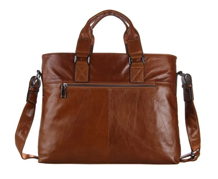 Umhängetasche Herren Damen College Uni Büro Laptop Leder braun