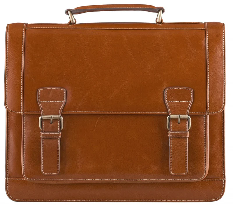 Vintage Aktentasche Bürotasche Business Office cognac braun