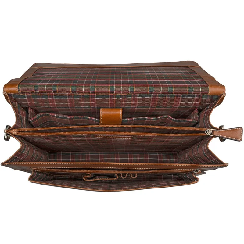 Vintage Aktentasche Bürotasche Business Office cognac braun