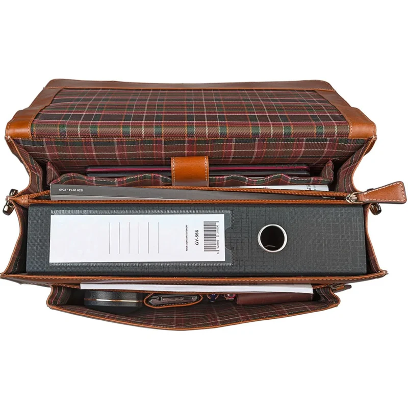Vintage Aktentasche Bürotasche Business Office cognac braun