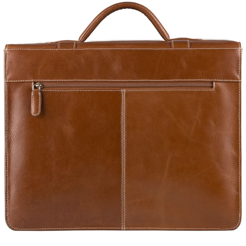 Vintage Aktentasche zum Umhängen 15.6 Zoll Braun