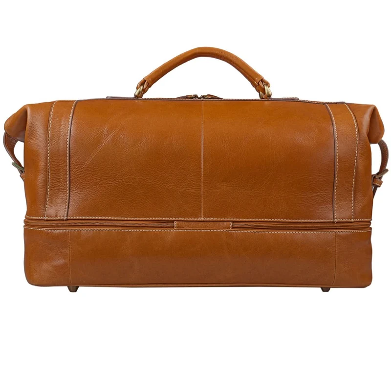Vintage Reisetasche aus edlem Rindsleder Urlaub Handgepäck, Leder braun