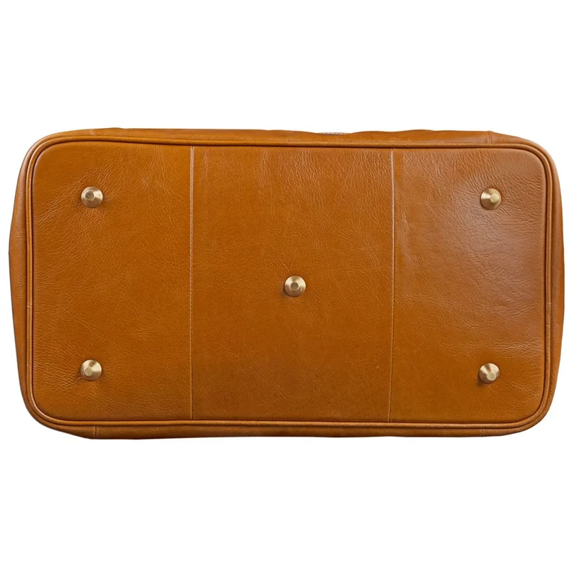 Vintage Reisetasche aus edlem Rindsleder Urlaub Handgepäck, Leder braun
