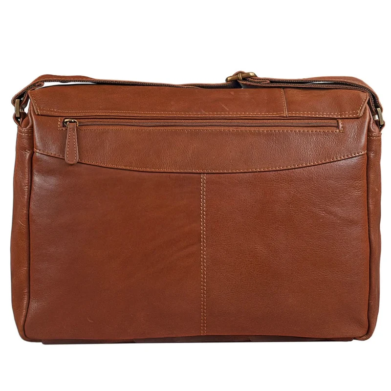 Ledertasche Umhängetasche 15 Zoll Laptop Leder Braun