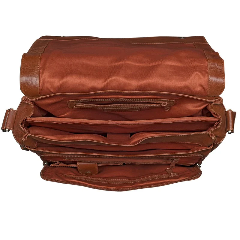 Ledertasche Umhängetasche 15 Zoll Laptop Leder Braun