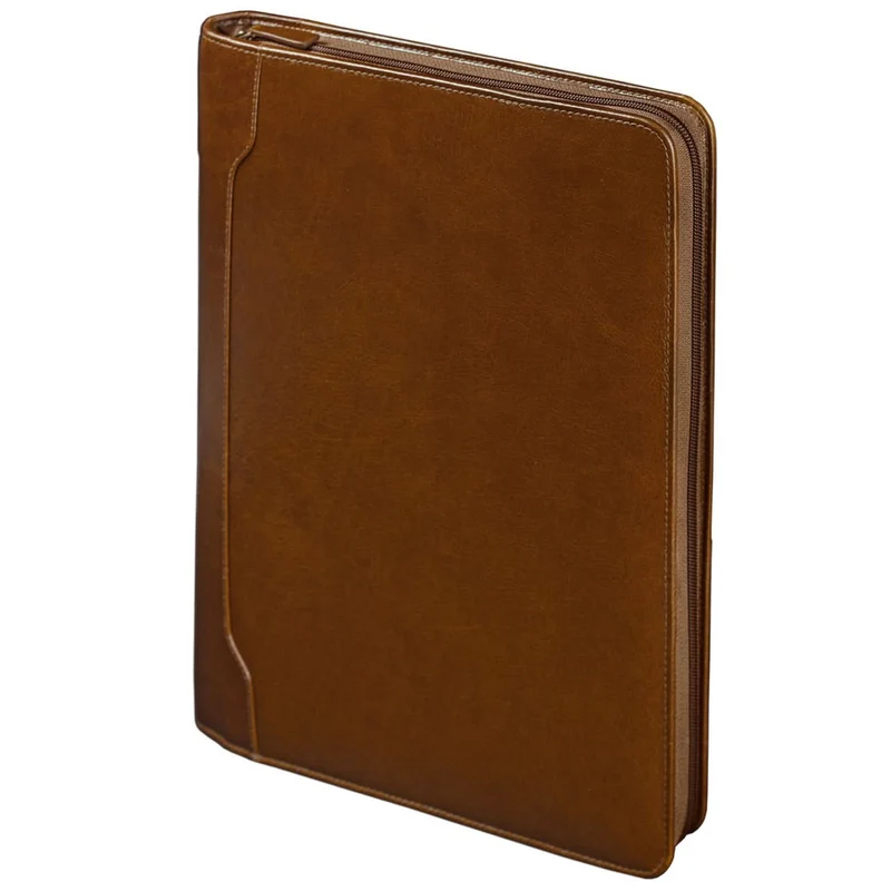 Dokumentenmappe A4 Organizer elegant Business aus echtem Leder, braun