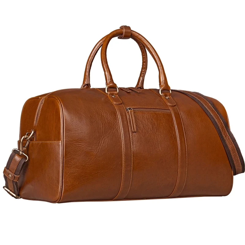 Große Vintage Reisetasche Business Urlaub Handgepäck, Leder braun