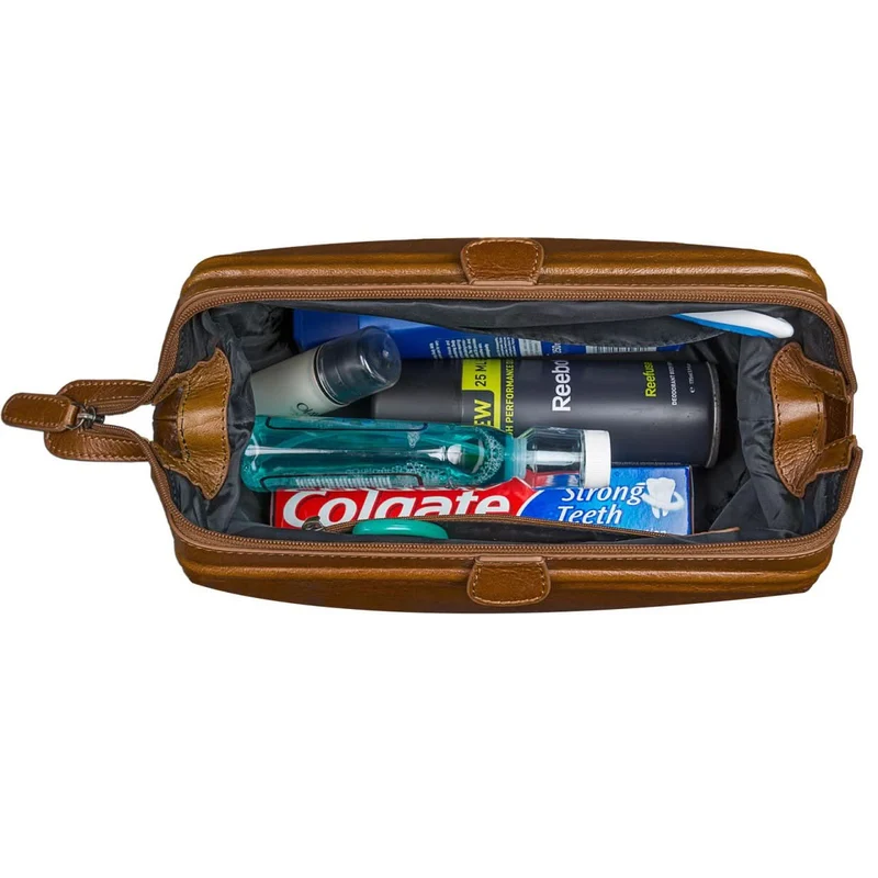 Edler Kulturbeutel groß Kulturtasche mit Henkel
