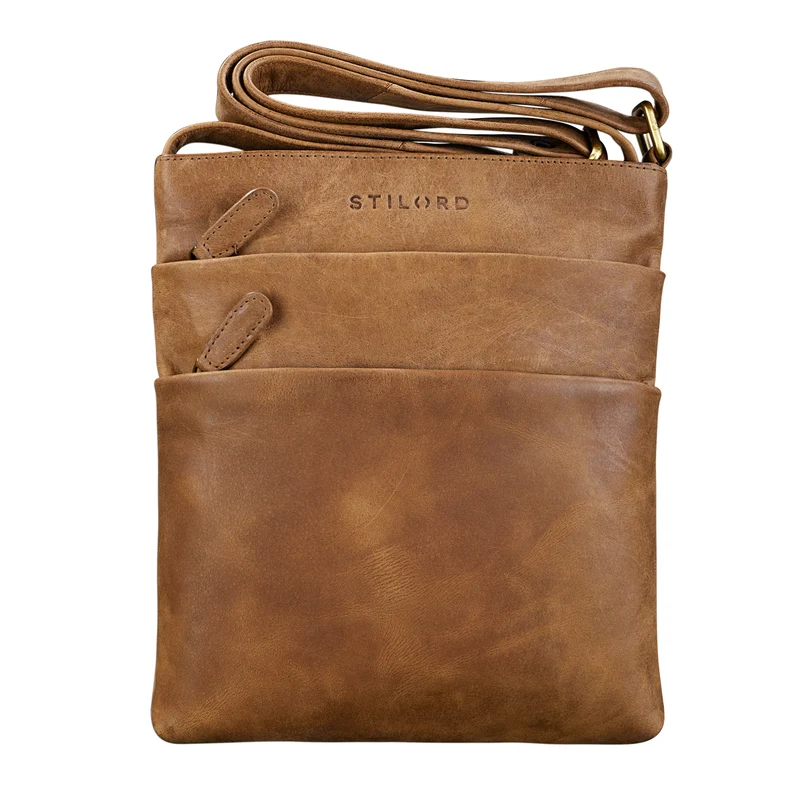 "Juliane" Ledertasche klein ocker - braun