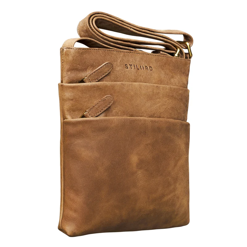 "Juliane" Ledertasche klein ocker - braun