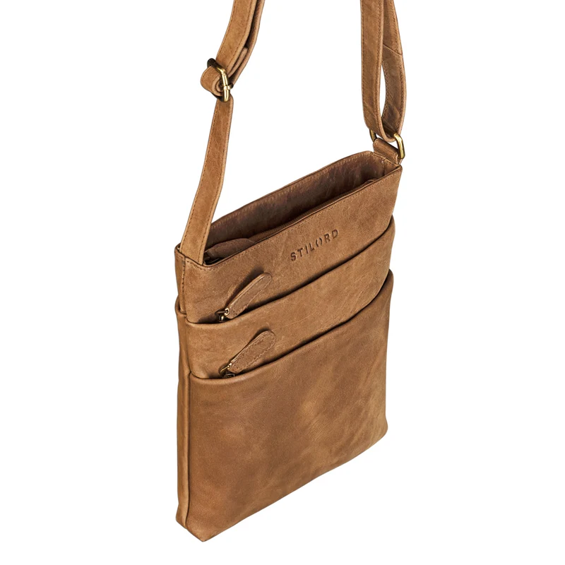 "Juliane" Ledertasche klein ocker - braun