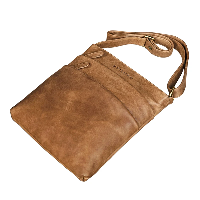 "Juliane" Ledertasche klein ocker - braun