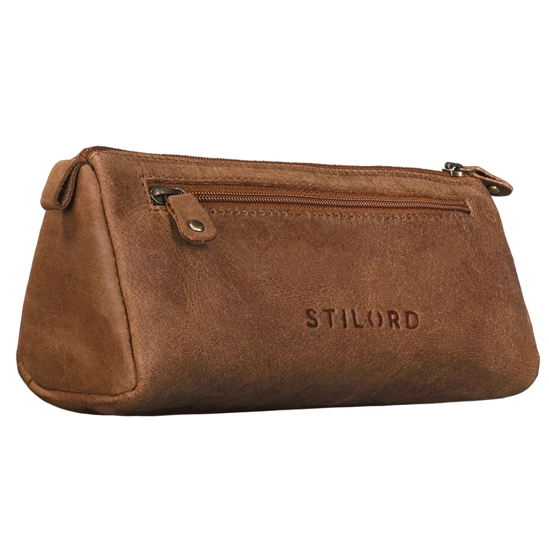 "Milan" Schlamperrolle Leder braun