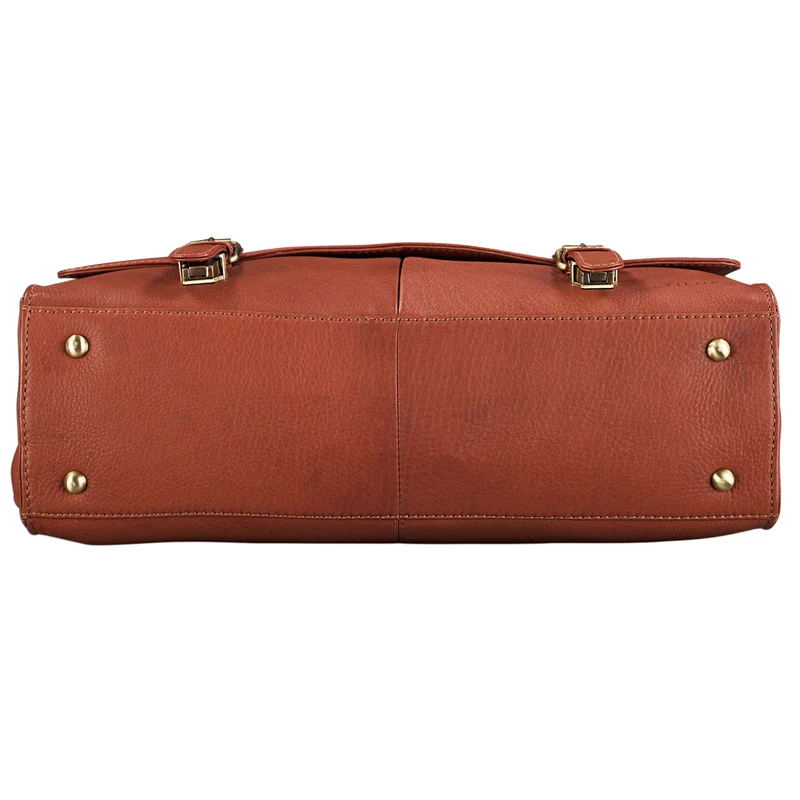 "Richard" Klassische Aktentasche Leder cognac - braun