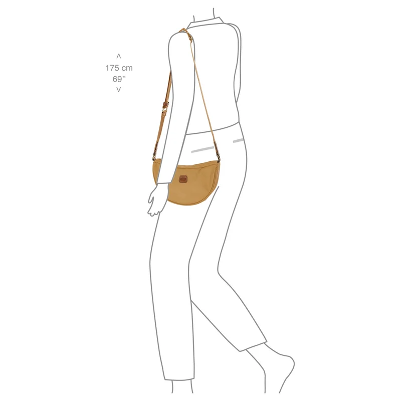 Brics X-Bag Halfmoon - Umhängetasche 28 cm (honey)