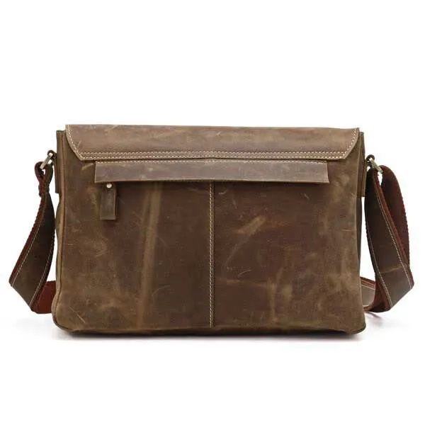 Klassische Umhängetasche Vintage Ledertasche Unisex Leder