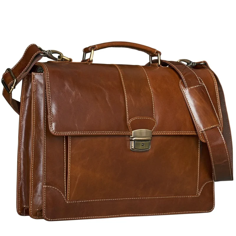 Businesstasche Herren Damen A4 Businesstasche Vintage Design braun
