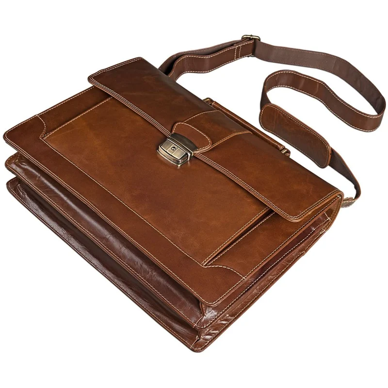 Businesstasche Herren Damen A4 Businesstasche Vintage Design braun