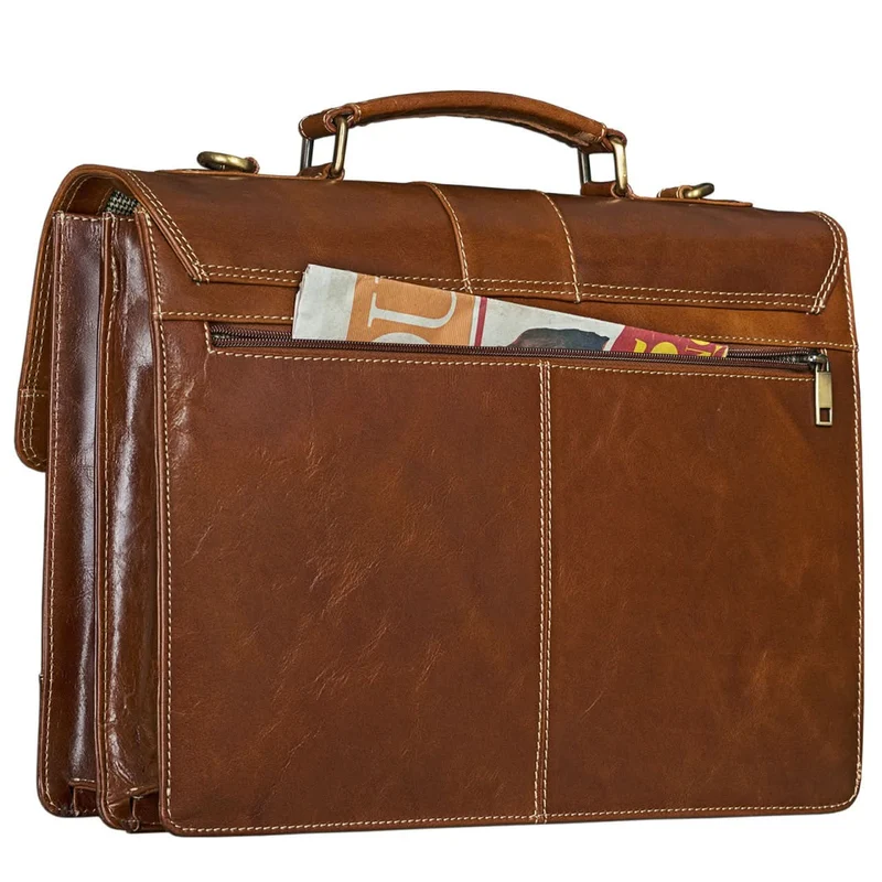Businesstasche Herren Damen A4 Businesstasche Vintage Design braun