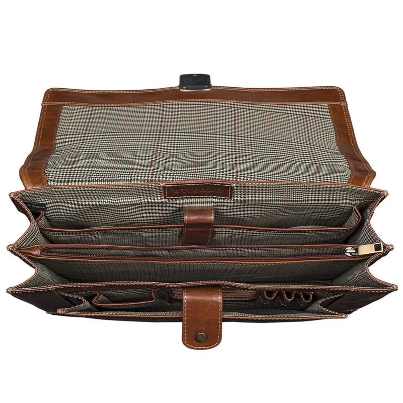 Businesstasche Herren Damen A4 Businesstasche Vintage Design braun