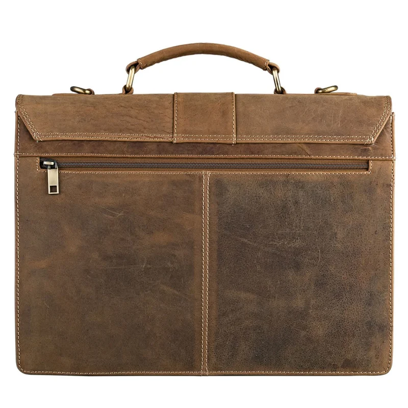 Klassische elegante Bürotasche Businesstasche Vintage braun