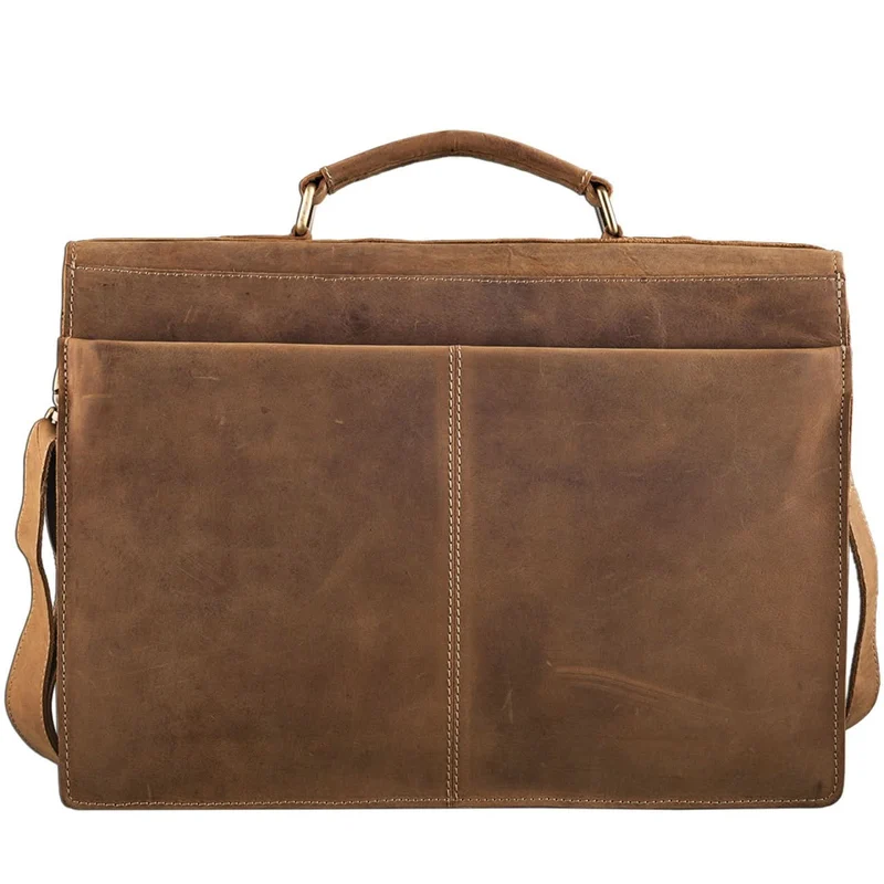Vintage Businesstasche Bürotasche Handtasche / Umhängetasche Leder braun
