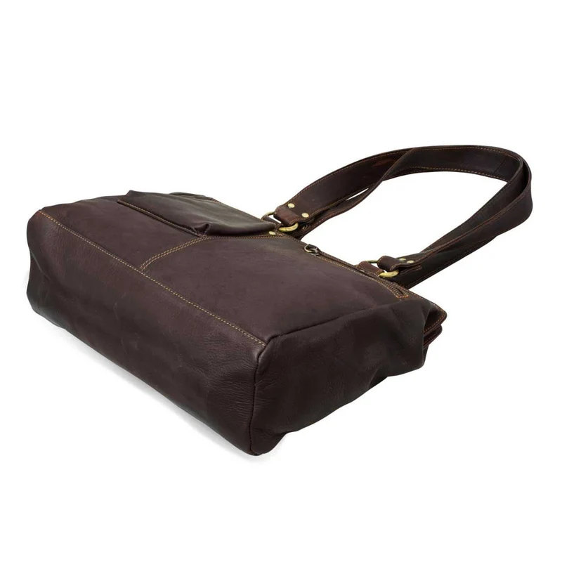 Dunkelbraune Umhängetasche Schultertasche Handtasche für Damen
