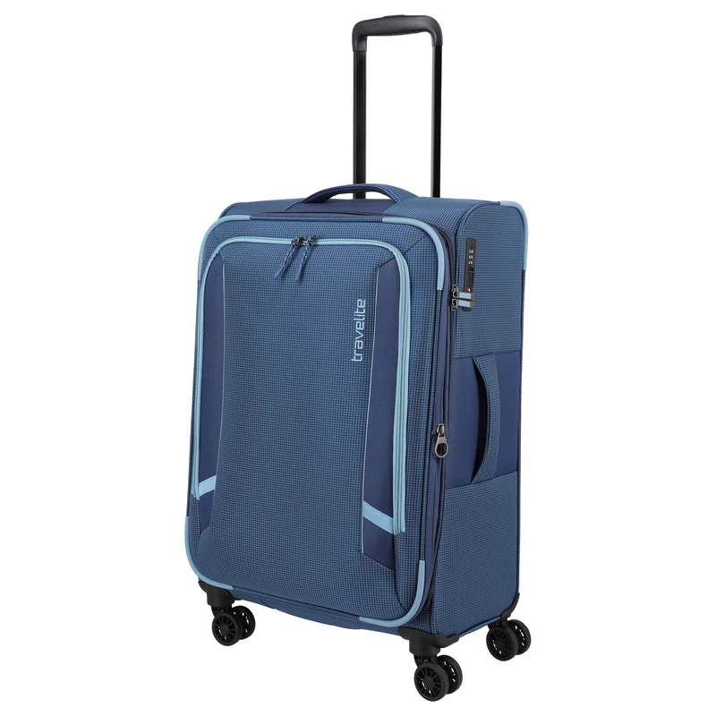 Travelite Corsiica - 4-Rollen-Trolley M 67 cm erw. (blue)