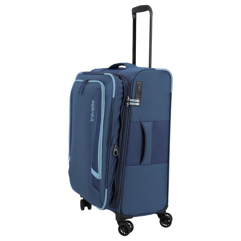 Travelite Corsiica - 4-Rollen-Trolley M 67 cm erw. (blue)