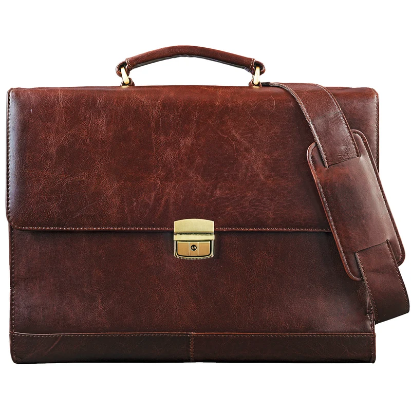Vintage Leder Aktentasche Antik Braun