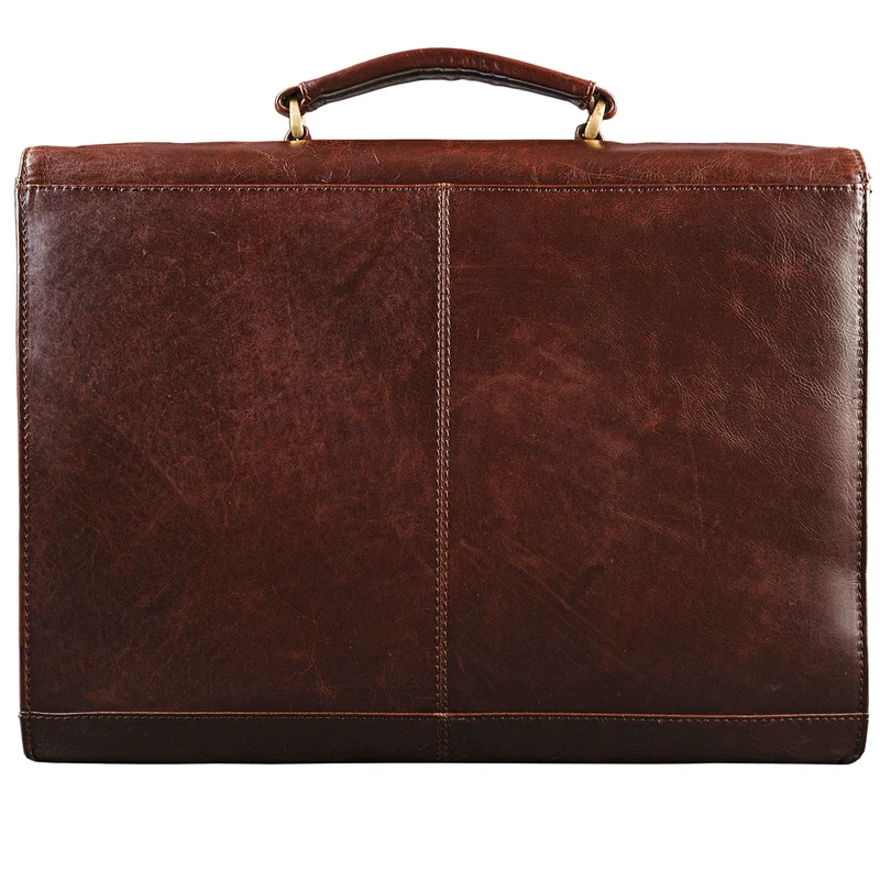 Vintage Leder Aktentasche Antik Braun