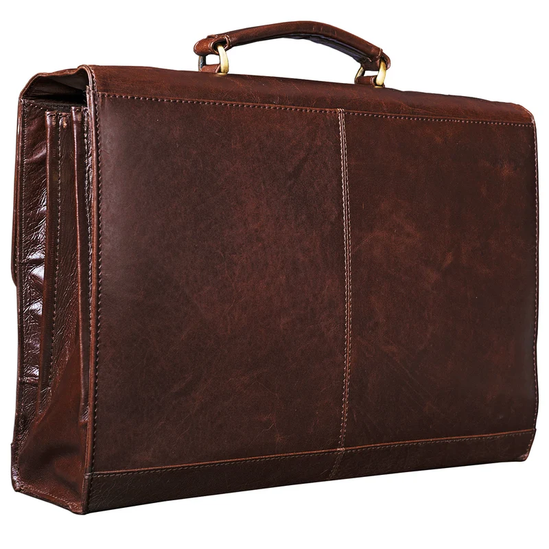 Vintage Leder Aktentasche Antik Braun