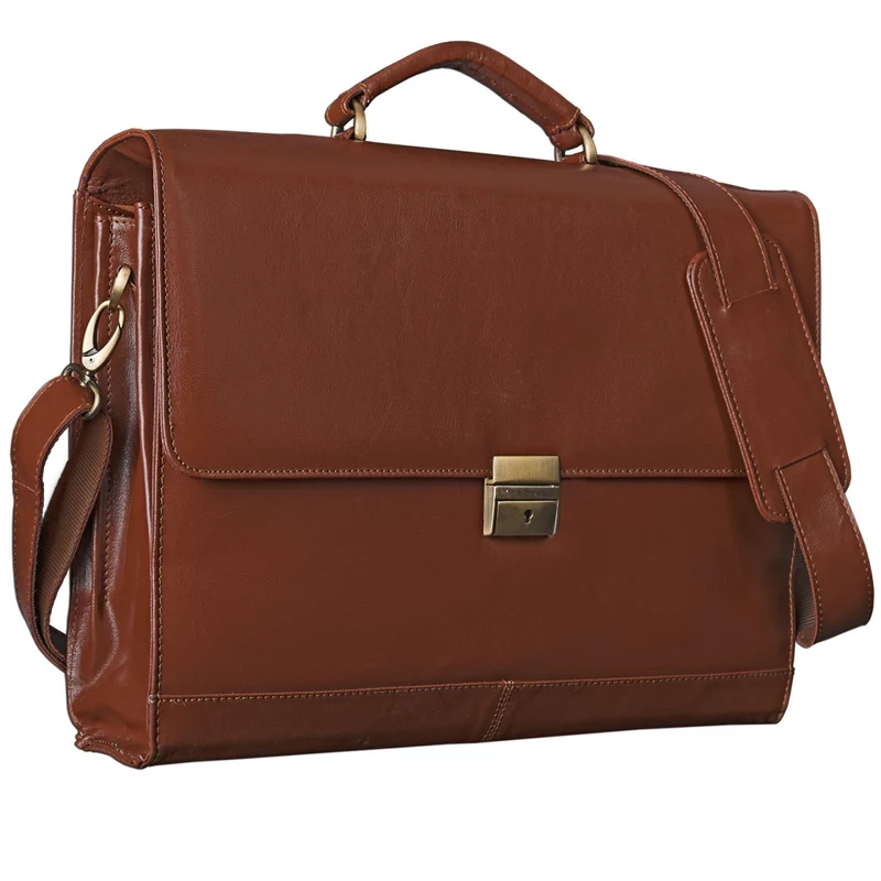 Vintage Leder Aktentasche Antik Braun