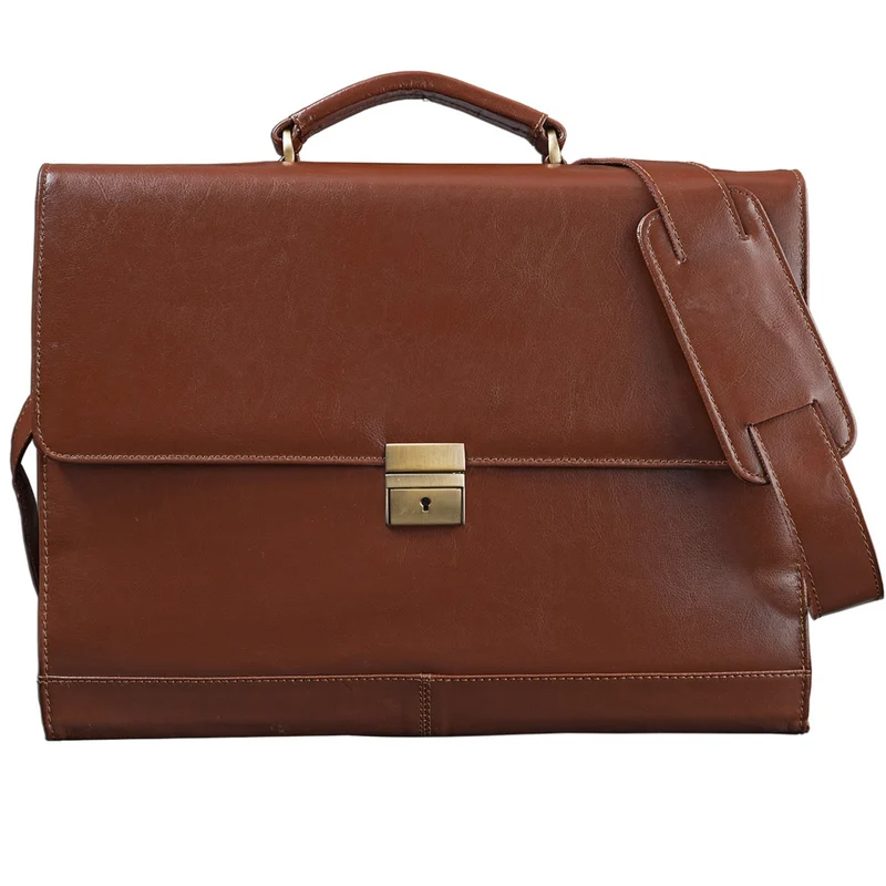 Vintage Leder Aktentasche Antik Braun