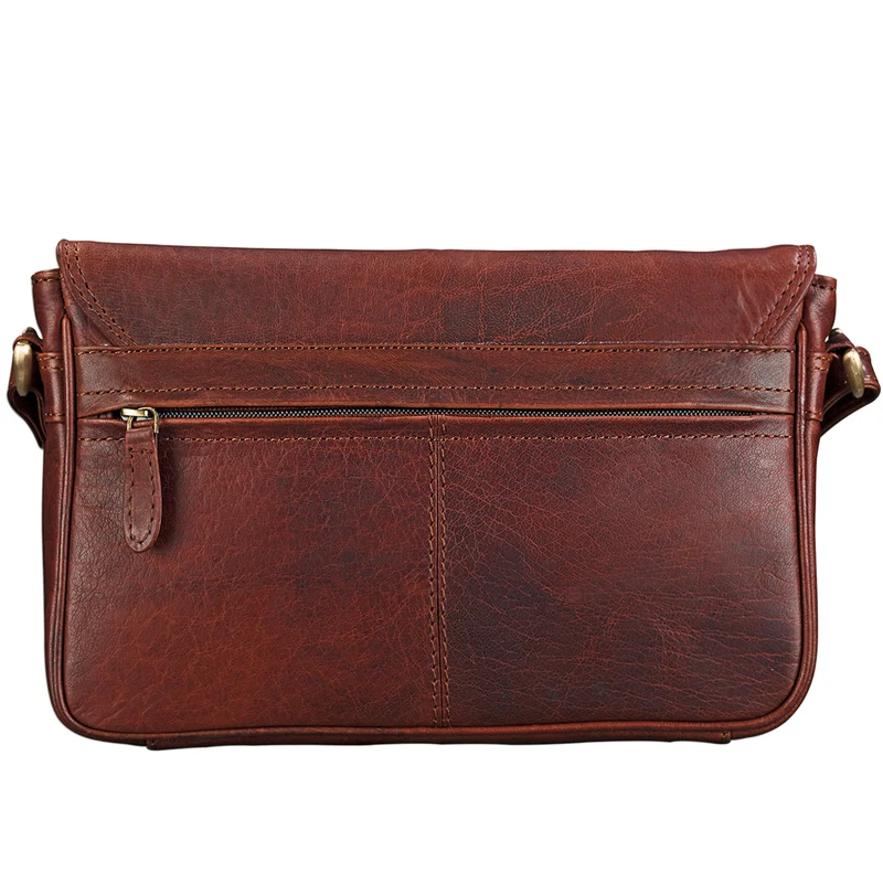 "Leana" Damen Umhängetasche Leder siena - braun