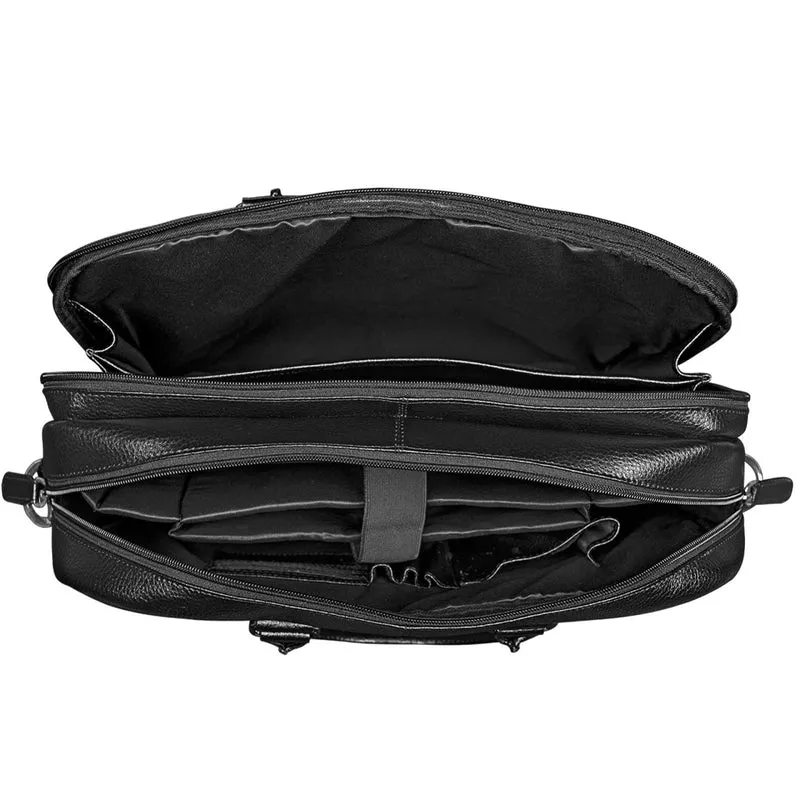 Businesstasche Leder Schwarz Groß