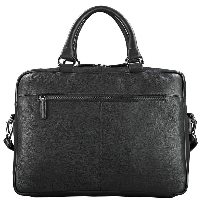 Umhängetasche Leder Schwarz "Kansas"